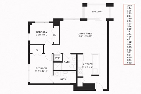 Columbia 2 Bedroom